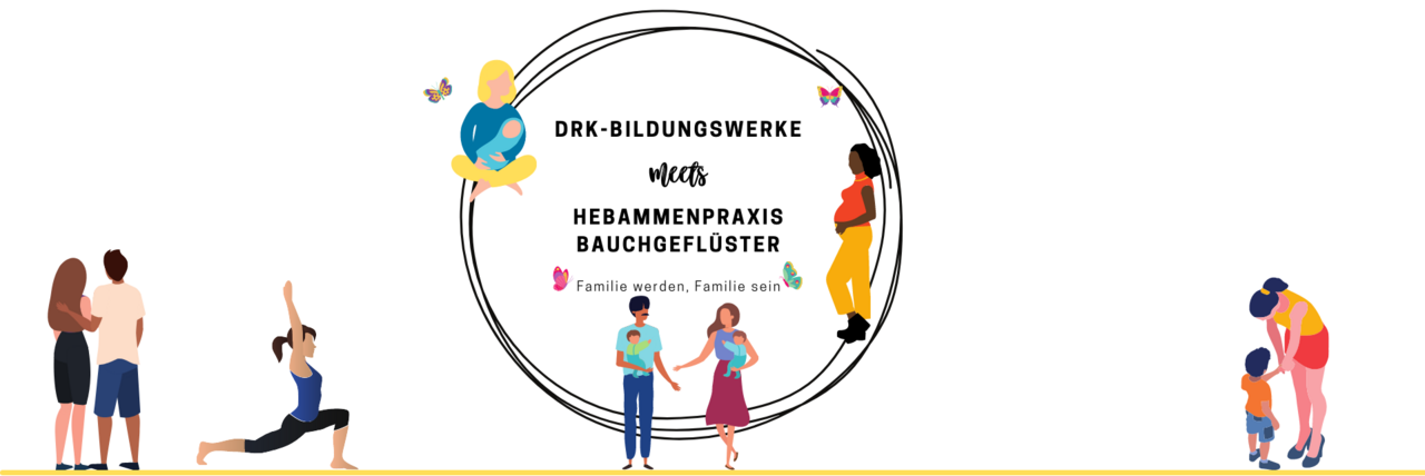 Header DRK-Bildungswerk Friemersheim Logo DRK-Bildungswerk Hebammenpraxis Bauchgeflüster